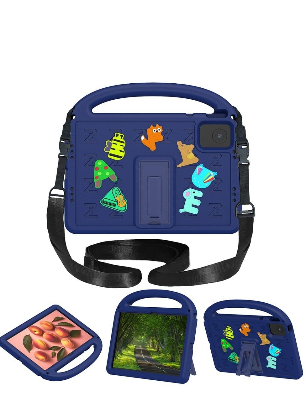 Children's Protective Case for Lenovo Tab M11 11 inch (TB-330FU TB-331FC)/ Xiaoxin Pad 2024 11 inch , shockproof cover with shoulder strap bracket