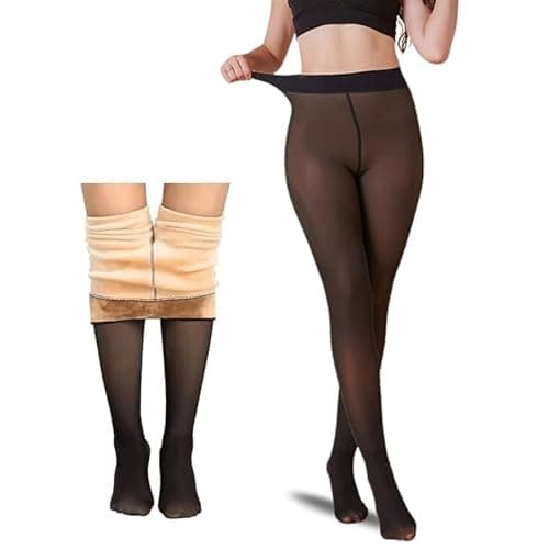 XJARVIS® Belgium Women Winter Stockings |Thermal Tights & Fleece Pantyhose | Thick Velvet Lined Warm Leggings for Women | Cold Weather Stretchable Slim Fit Tights (Waist 26–36 Inch) Pack of 1