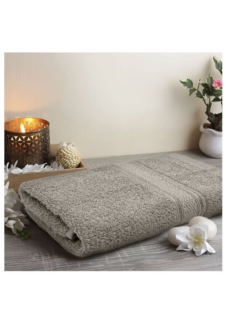 Daffodil (Light Grey) Premium Kids Towel (60x110 Cm-Set of 1) 100% Cotton, Highly Absorbent and Quick dry, Hotel and Spa Quality Bath linen with Stripe Diamond Dobby-500 Gsm