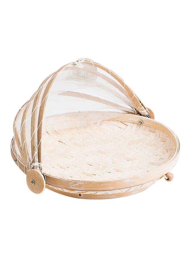 Food Cover With Base Beige 25cm