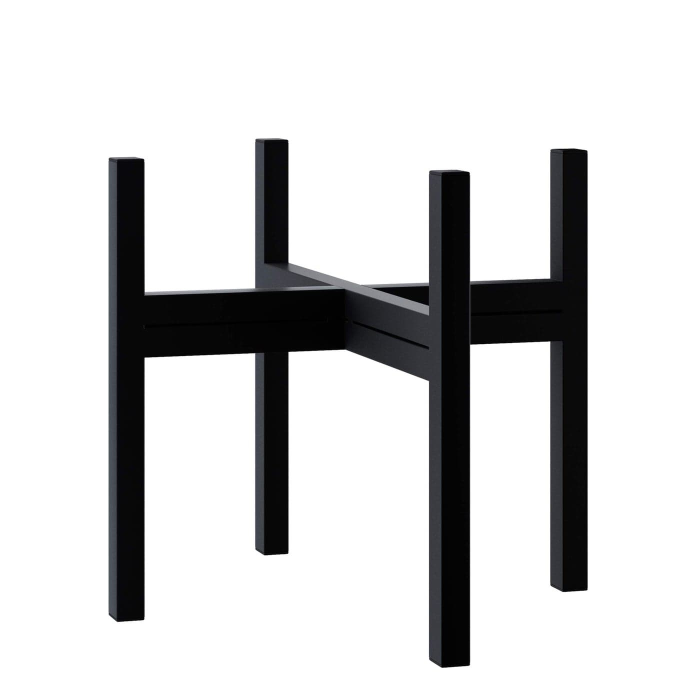 FaithLand Mid Century Plant Stand Indoor Outdoor EXCLUDING 12 Plant Pot Hold Up to 12 Inch Planter Metal Planter Stand Potted Plant Holder Black Fits Snake Plant Upgraded Design