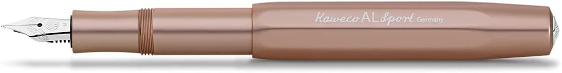 Kaweco AL SPORT Fountain Pen Ros Gold I Premium Aluminum Reservoir Pen for Ink Cartridges 13 cm I Nib F Fine