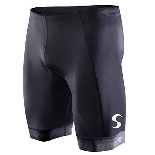 Synergy Men's Elite Tri Shorts with Mesh Pockets (Black, XXX-Large)