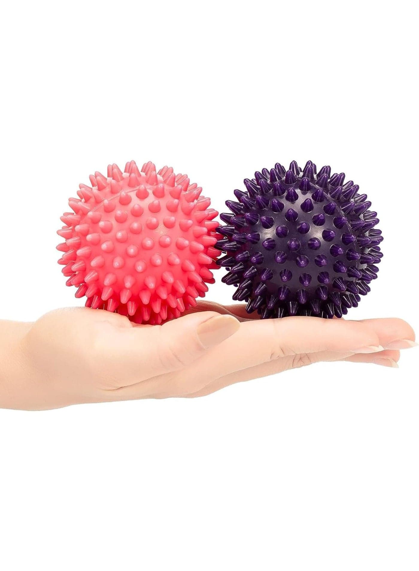 2 Pcs Trigger Point Spiky Massage Ball, Lacrosse Massage Roller, Hard Spike Massage Ball, Foot Massager, Increase Flexiblity, for Plantar Fasciitis Relief and Back Pain