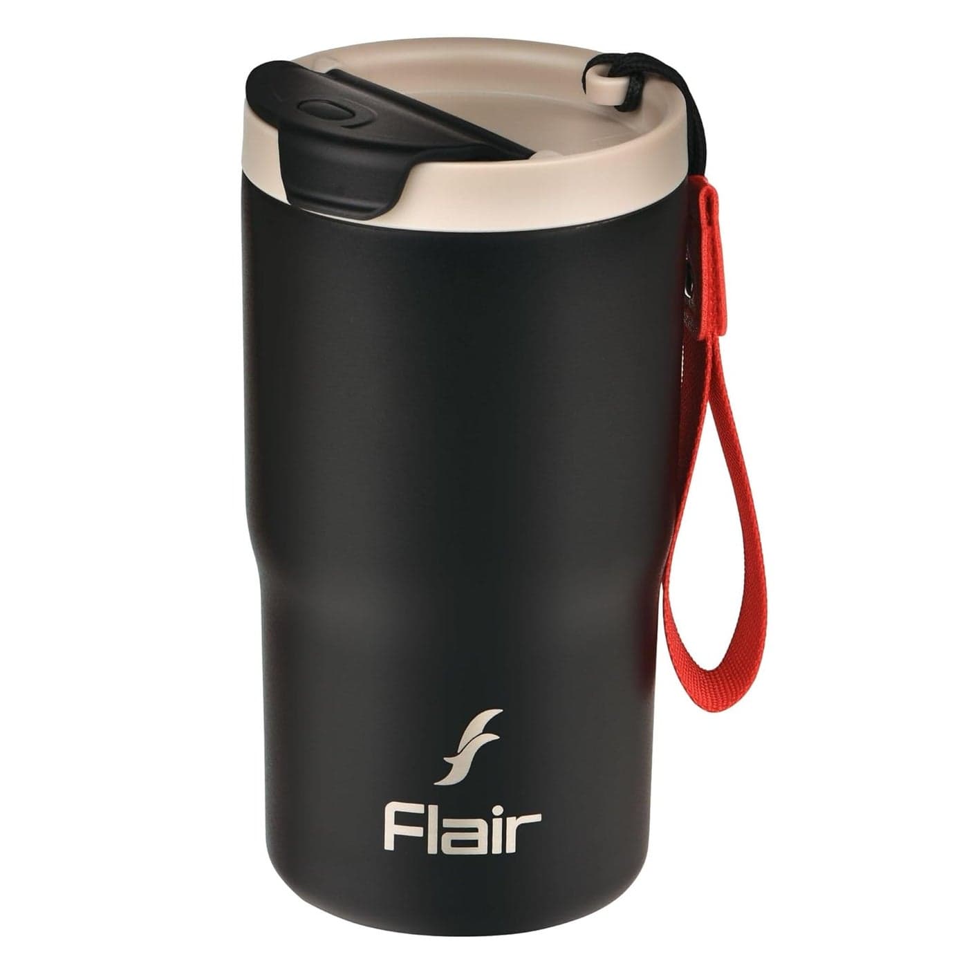 Flair Brew Coffee Mug Vacuum Insulated Steel Bottle (Black, 480ml), 9 Hours Hot and 15 Hours Cold, Leakproof, BPA-Free, Tough & Durable, Double Walled, Coffee Mug, Travel Mug, Hot and Cold Beverages