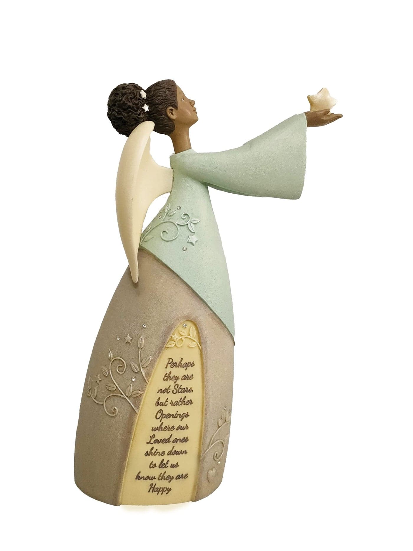 Enesco Foundations Bereavement Angel Stars Shine Down Figurine 95 Inch Multicolor