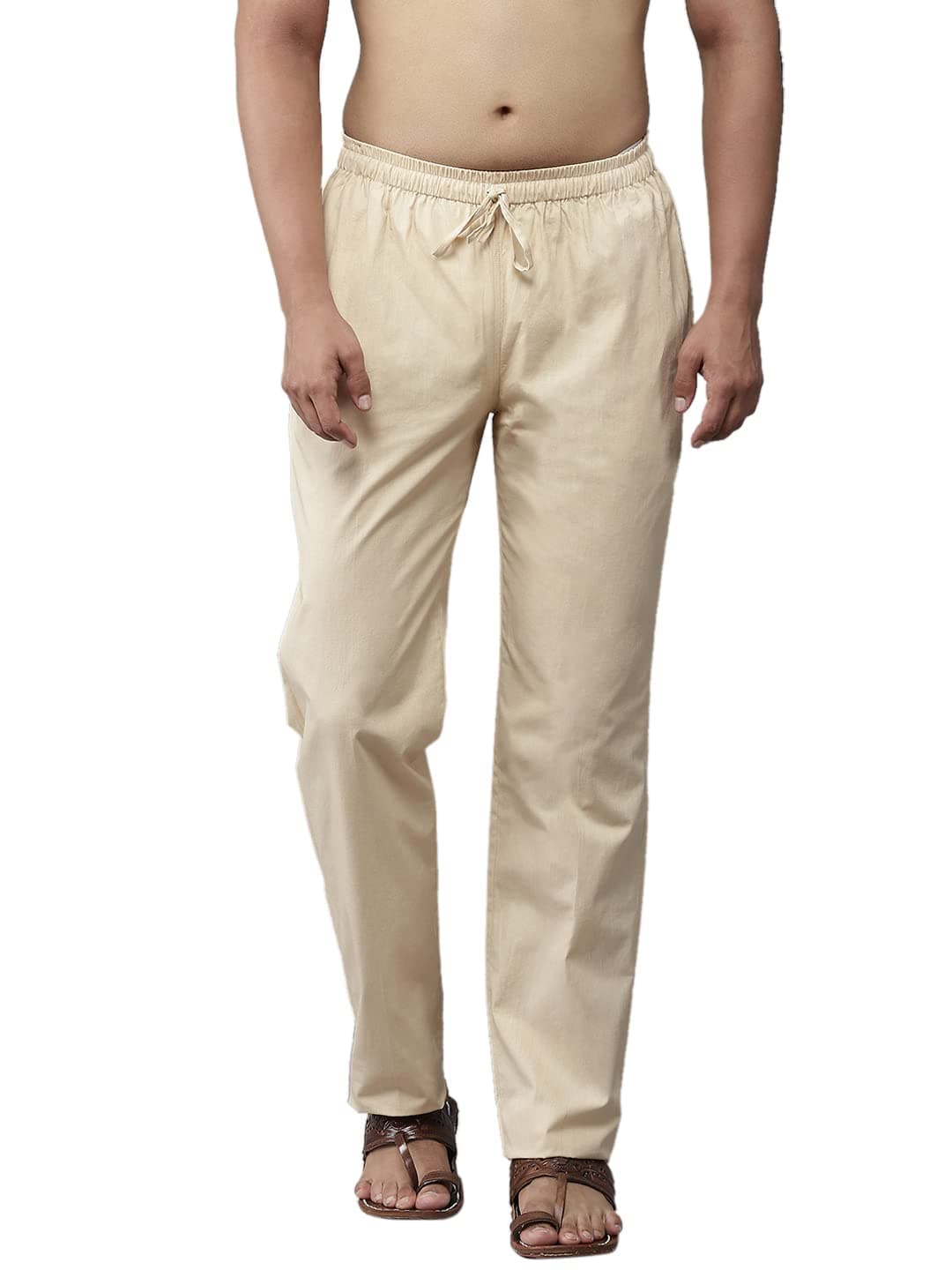 See Designs Men's Beige Solid Pyjamas_SDPJ109S