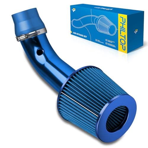 PHILTOP 3" Universal Cold Air Intake Kit System Compatible with Honda CR-V 1999-2020, Honda Civic 1999-2020, Odyssey 1998-2021, Hyundai Sonata 1999-2021, High Performance, Blue
