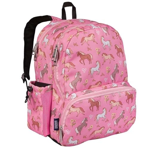 Wildkin 17-inch Kids Backpack – Durable, Lightweight School Bag for Boys & Girls - Wild Horses