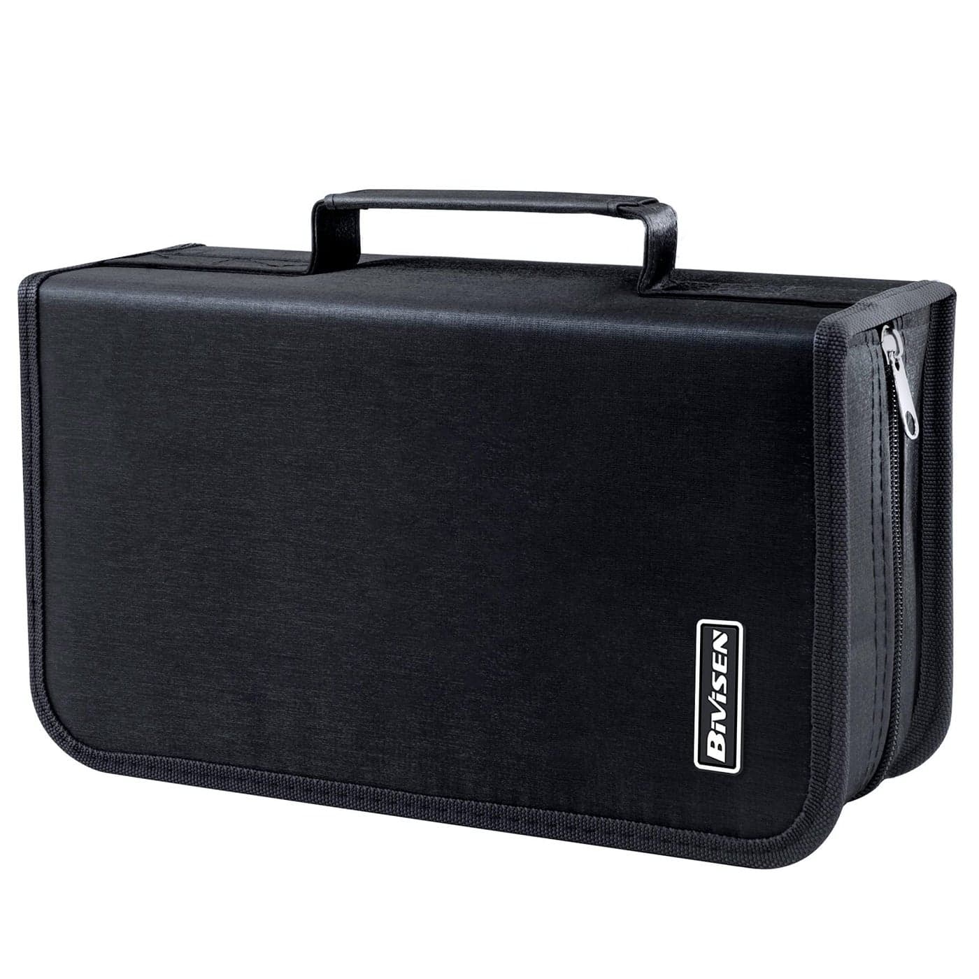 Bivisen CDDVD Case Holder 128 Capacity CD VCD Media Wallet Storage Holder Booklet Organizer Blue