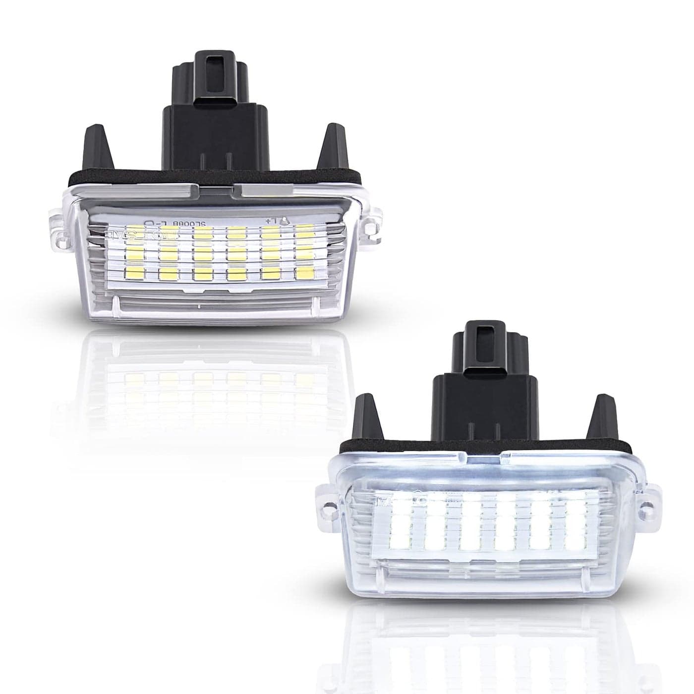 Asgohme LED License Plate Lights Bright White Tag Lamp Assembly Replacement Compatible with Toyota Camry Highlander Avalon Yaris Prius C Pack of 2