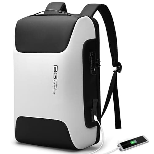 BANGE Business Laptop Backpack Fits 15.6 Inch Notebook, Anti Theft Work Backpack with USB Charging Port for Office Work Airplane Business Travel…