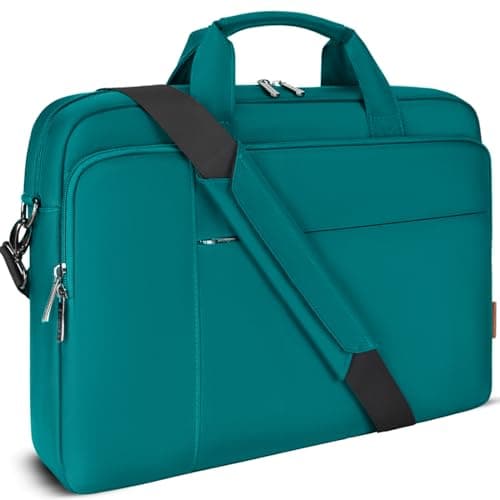 DOMISO 17.3 inch Laptop Messenger Bag Tote Bag for Women for Men,Business Travel Work Computer Bag Chromebook Case Briefcase,Compatible with 17 inch HP Dell Lenovo ASUS,Turquoise