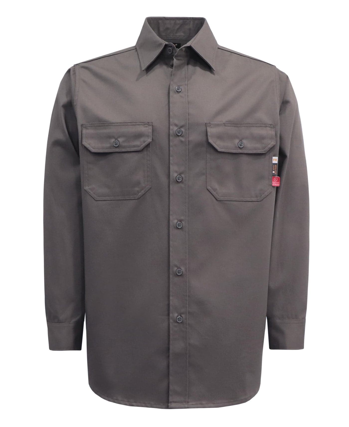 KONRECO Fire Resistant Shirts - 100% Cotton 6.5oz Charcoal Grey Welding Shirts - Size XL