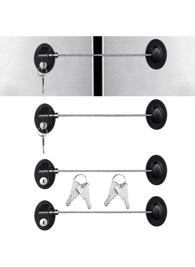 Hotop 4 Pack Refrigerator Door Lock with Keys