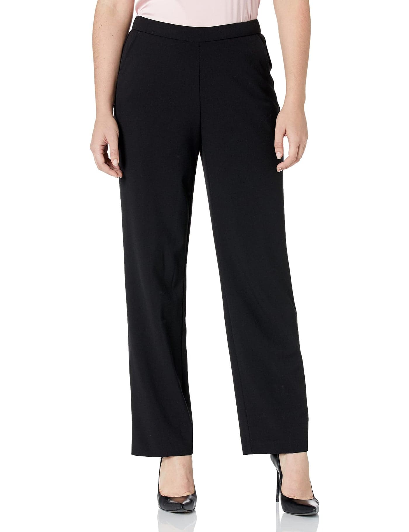 Briggs New York Pull On Dress Pant Average Length Short Length Black 18