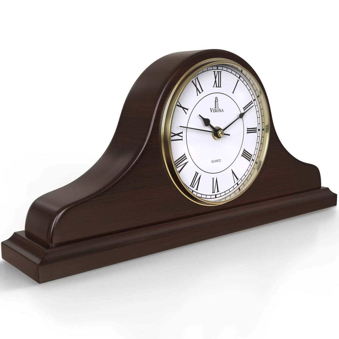 Mantel Clock Battery Operated Wooden Mantle Clock 15x75 Silent Made of Real Wood Easy to Read for Living Room Decor Above Fireplace Mantel Office Shelf Table Home Dcor Gift
