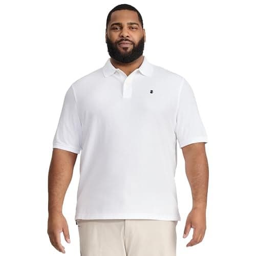 IZOD Men’s Big-and-Tall Advantage Performance Short-Sleeve Solid Polo Shirt, Bright White, 3X-Large