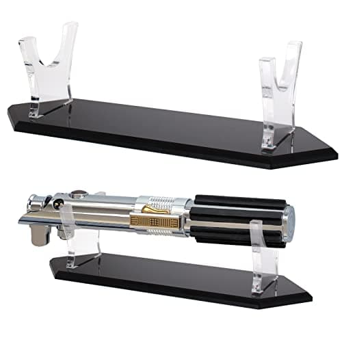 WANLIAN Lightsaber Display Stand Acrylic Desktop Lightsaber Display Case Lightsaber Hilt Holder for Display Decorative Lightsaber Black bottom