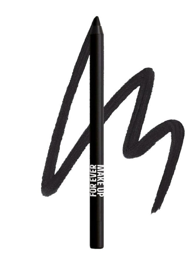 MAKE UP FOR EVER Aqua Resist Color Pencil Waterproof Eyeliner 01 Whatever Black – Pure Black Long-Lasting Waterproof Eye Pencil, 0.04 oz / 1.2 g