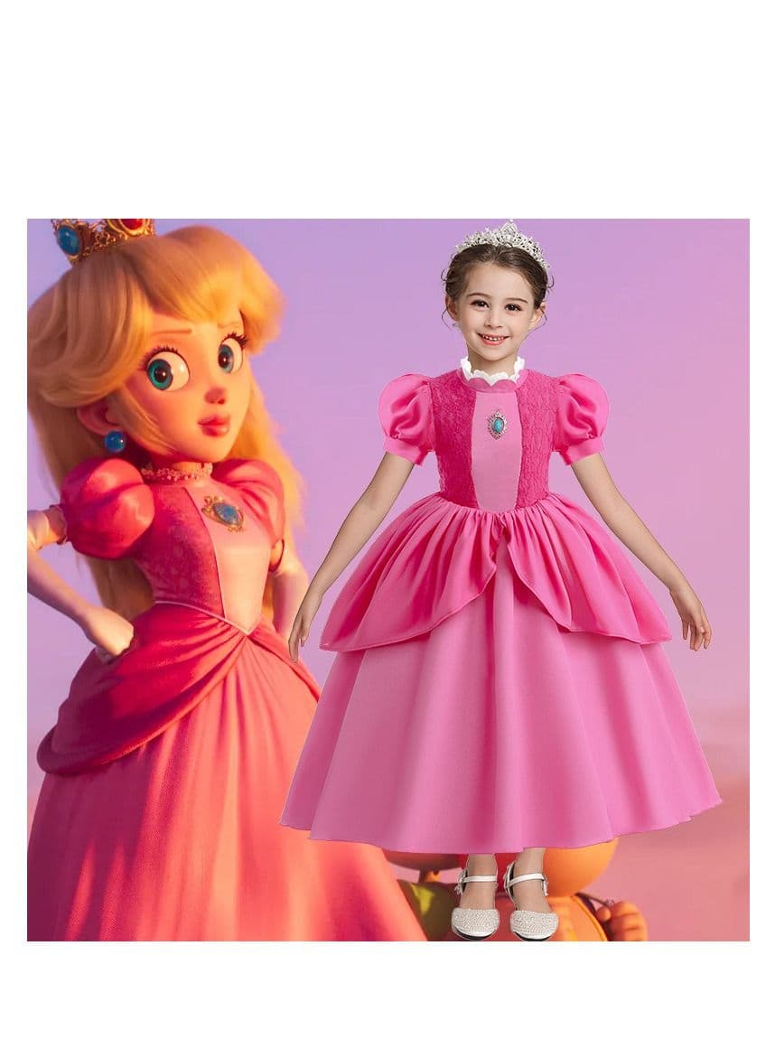 Girls Dress Costume For Kids Princess Up With Accessories Birthday Party Cosplay Outfits