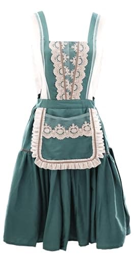 Cotton Apron Dress for Women Vintage Kitchen Chef Aprons Baking Pinafore Apron Soft Printing Apron Cooking for Home Garden Art