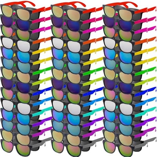 Jorpneost 100 Pcs Sunglasses Party Favors bulkNeon Sunglasses with UV Protection for Adults Kids Boys and GirlsSummer Pool Beach Party FavorsBirthday Party SuppliesGoody Bags Filler