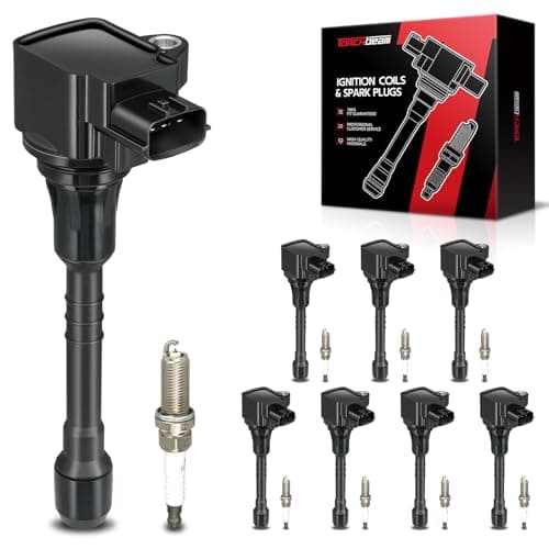 Torchbeam Set of 8 UF677 Ignition Coil Packs and Double Iridium Spark Plugs Fit for Nissan Infiniti 2011 2012 2013 QX56 20142023 QX80 20172020 Armada 56L V8 Coils Replacement for UF677 UF650 1406