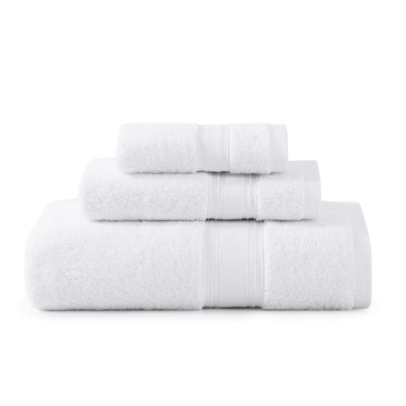 LANE LINEN Luxury Bath Towels Set 3 Piece 100 Cotton Bathroom Towels Quick Dry Extra Aborbent Super Soft Towels Set 1 Hand Towel 1 Wash Cloths 1 Bath Towel White