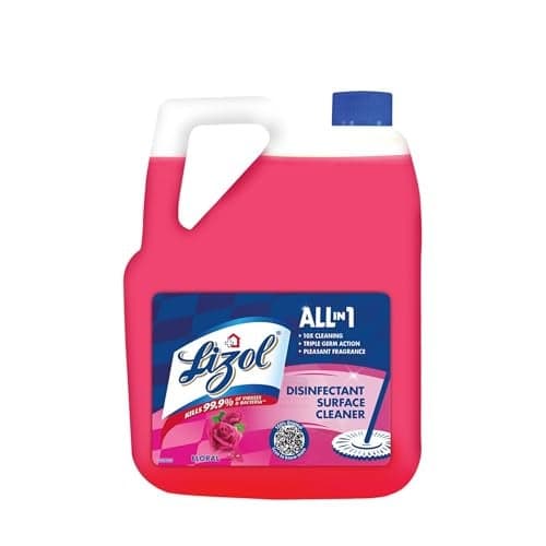 Lizol Disinfectant Surface & Floor Cleaner Liquid, Floral - 5 Litre | Suitable for All Floor Cleaner Mops | Kills 99.9% Germs| India's #1 Floor Cleaner