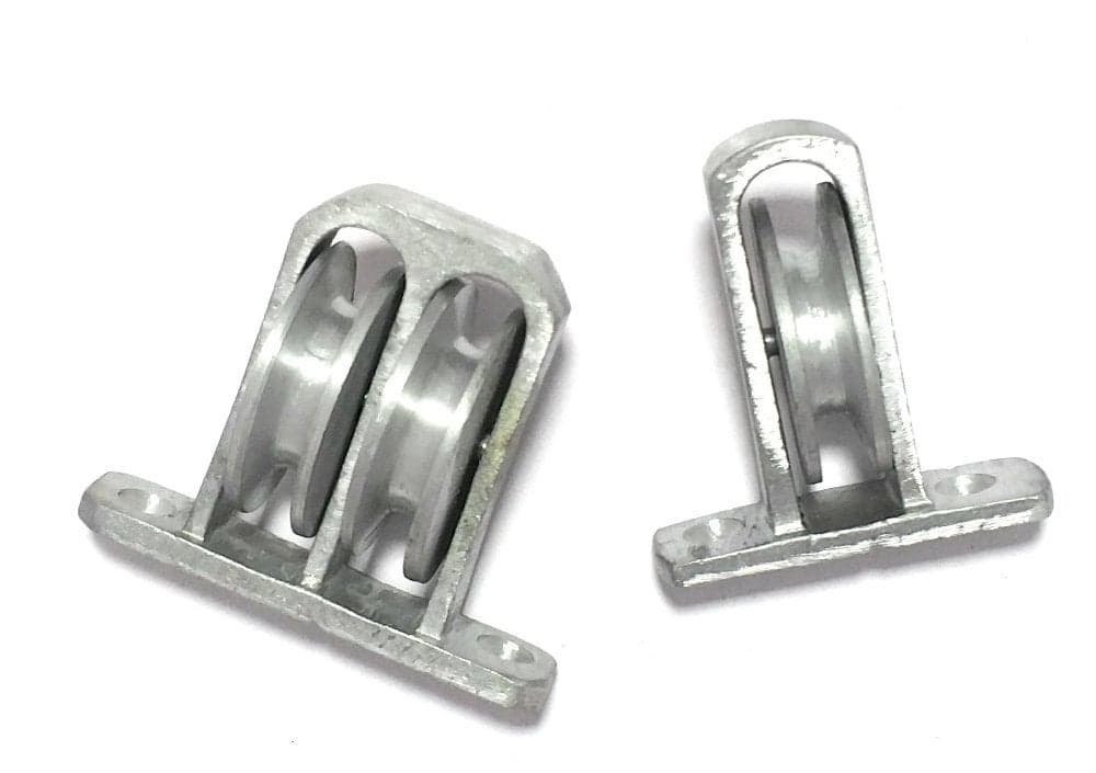 FAPBADRI Multipurpose Single and Double Pulley for Cloth Drying Stand, Full Aluminum, Screws and Wall Plugs Included, 5 Pairs