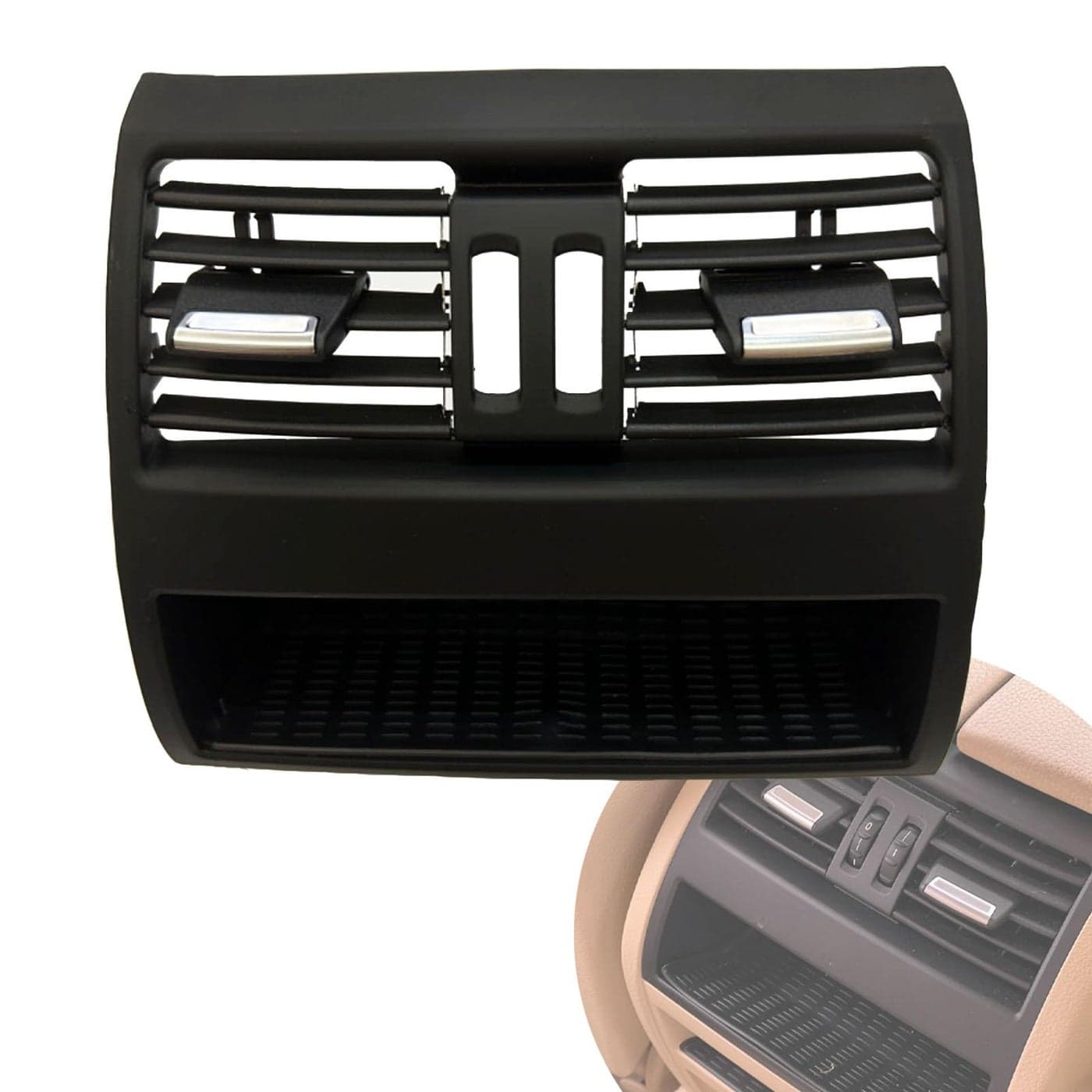 OVANOH Rear Fresh Air Grille AC Vent Interior Center Console Compatible for BMW 5 Series F10 F11 520i 523i 525i 528i 530i 535i 550i 20102016 Air Vent Dashboard AC Ventilation Conditioning Outlet