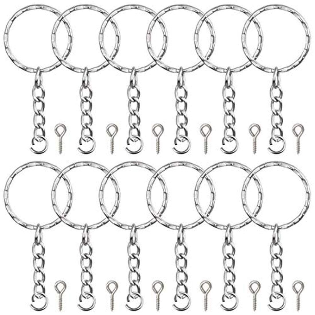 DIY Crafts Design # No 2, Pack Of 600 Pcs, Keyrings with Chain, Jump Ring (Design # No 2, Pack Of 600 Pcs)