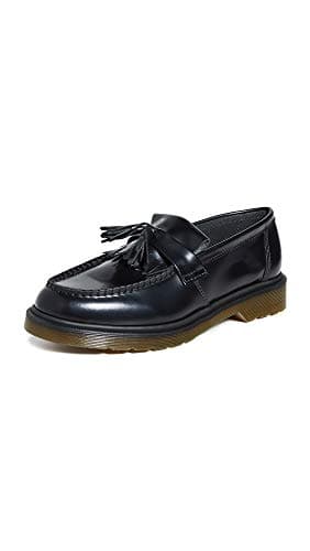 Dr. Martens Adrian Smooth Leather Tassel Loafers Black Polished Smooth UK 5 (US Men's 6, Women's 7) Medium