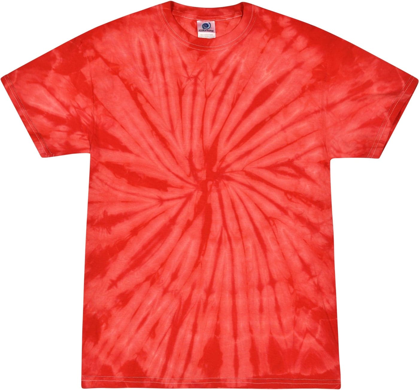 Colortone 100% Cotton Spider Tie Dye T-Shirt for Women and Men, 3X-Large, Spider Red