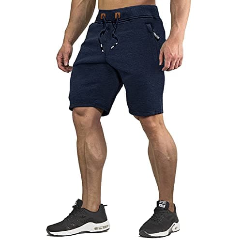 CRYSULLY Workouts Shorts for Men Fashion Comfy Summer Breathable Basketball Shorts Blue 34