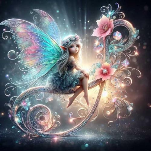 Xylogist Diamond Art Kits for Adults Fairy Diamond Painting Kits for Adults Beginners DIY Elf Girls Diamonds Painting Kit 5D Full Round Drill Gem Art Kit Home Wall Decor Gift 12X12 Inch