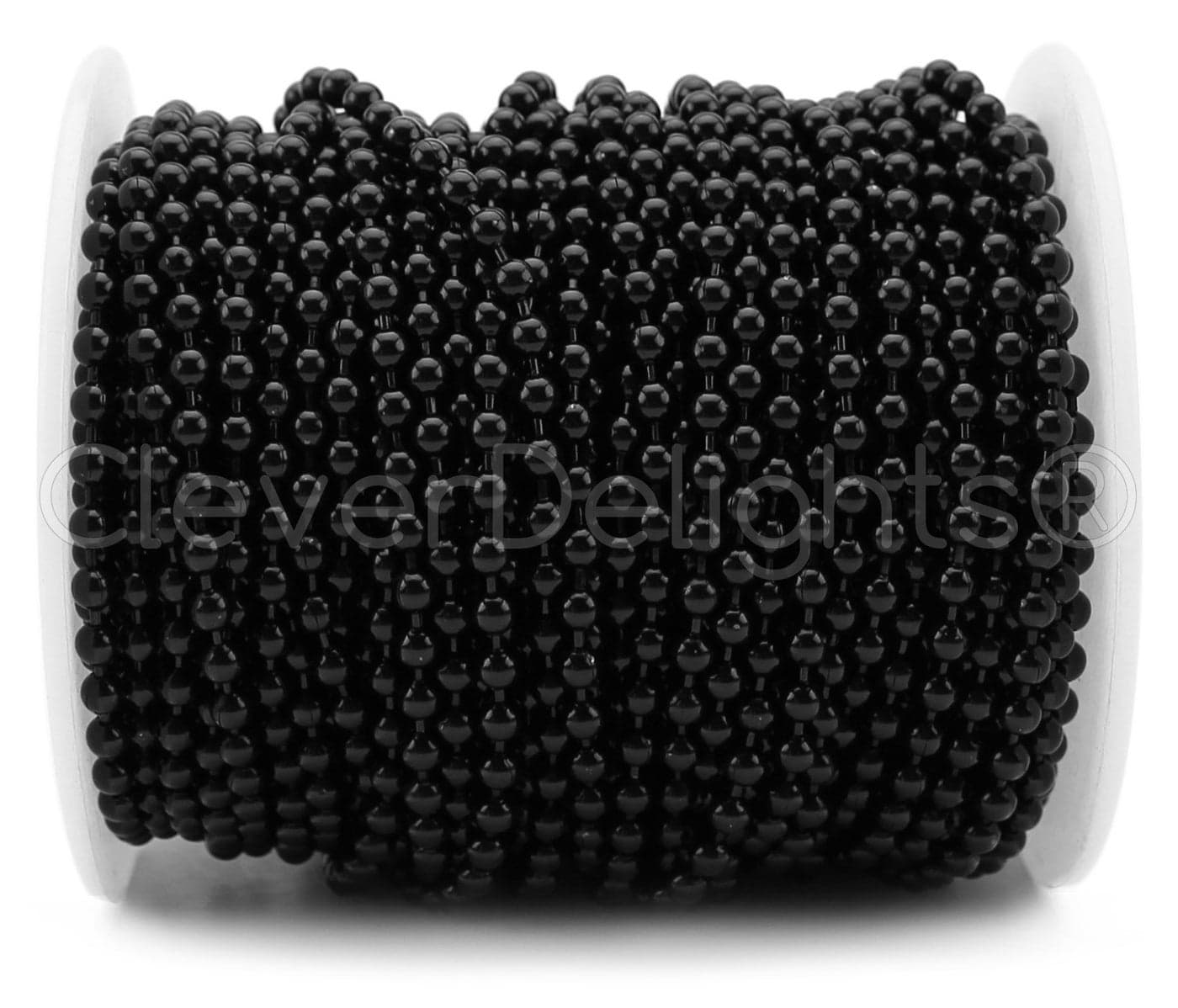 CleverDelights 32mm 18 Ball Chain Dark Black Color 30 Feet