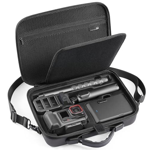 STARTRC VCR Carry Case for Insta360 ACE Pro/Ace Pro 2 Xplorer Grip Pro Flash Print Bundle Accessories Hard Storage Travel Bag extension Cage for Insta 360 Mini 2-in-1 Tripod/114cm Selfie Stick