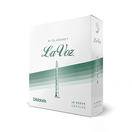 D'Addario La Voz Bb Clarinet Reeds, Strength Medium-Hard, 10-pack,RCC10MH