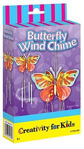 Creativity for Kids Butterfly Wind Chime Kit Make Display a Colorful DIY Wind Chime with Easy Crafting Relaxing ScreenFree Creative Activity for Kids Ages 6