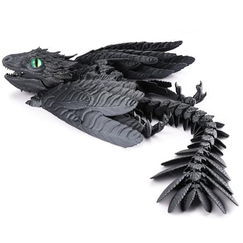 Guwewu Feathered Wyvern Dragon 3D Printed Articulated Fidget Toy Desktop Pet Shadowsoar