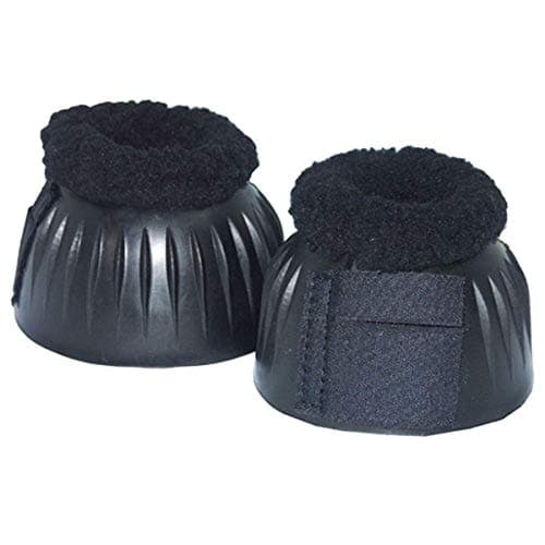 Intrepid International Fleece Top Bell Boots for Horses, Horse Boots with Velcro Attachment, Comfortable Bell Boots Protects from Overreaching During Riding or Turnout