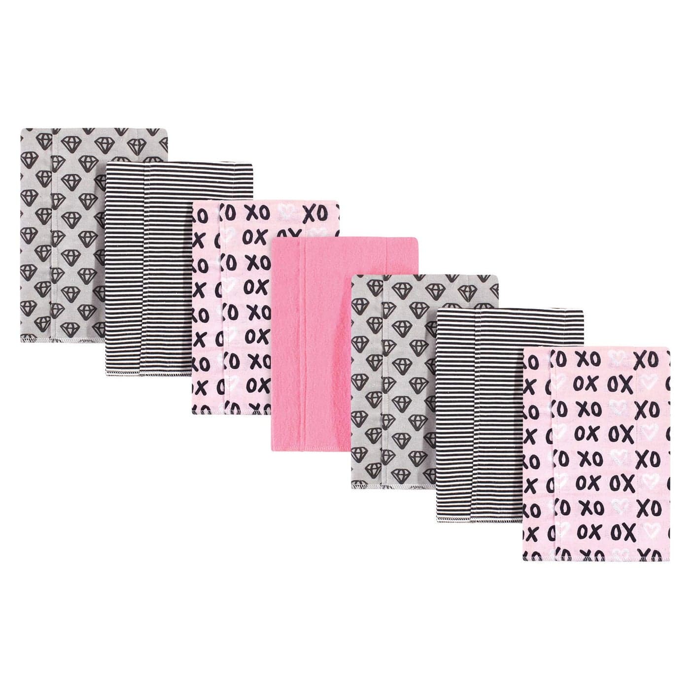 Hudson Baby Unisex Baby Cotton Flannel Burp Cloths Xoxo One Size