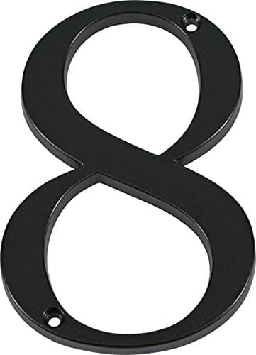 Distinctions 843148 Black Flush-Mount 4-Inch House Number 8