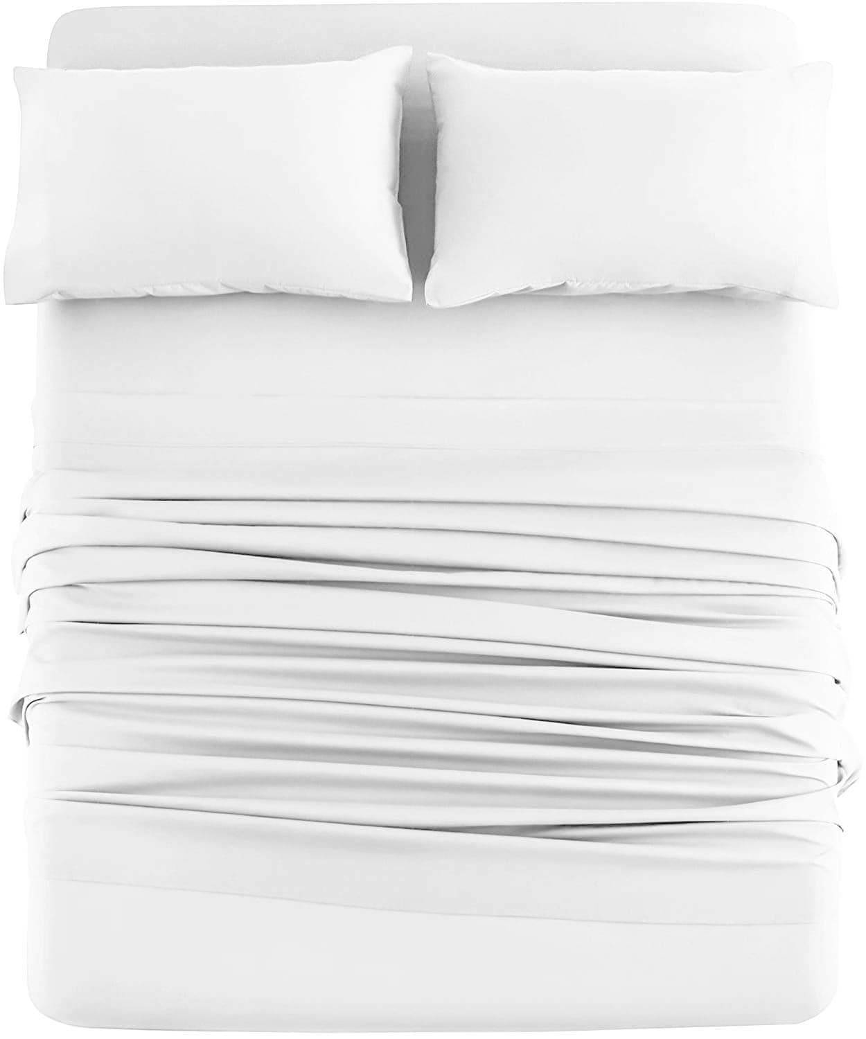 DAN RIVER Queen Jersey Sheet Set Luxury 100 Cotton Bed Sheets TShirt Sheets All Season Bedding Soft Comfortable Deep Pocket Jersey Cotton Bed Sheets 4Pc Queen White