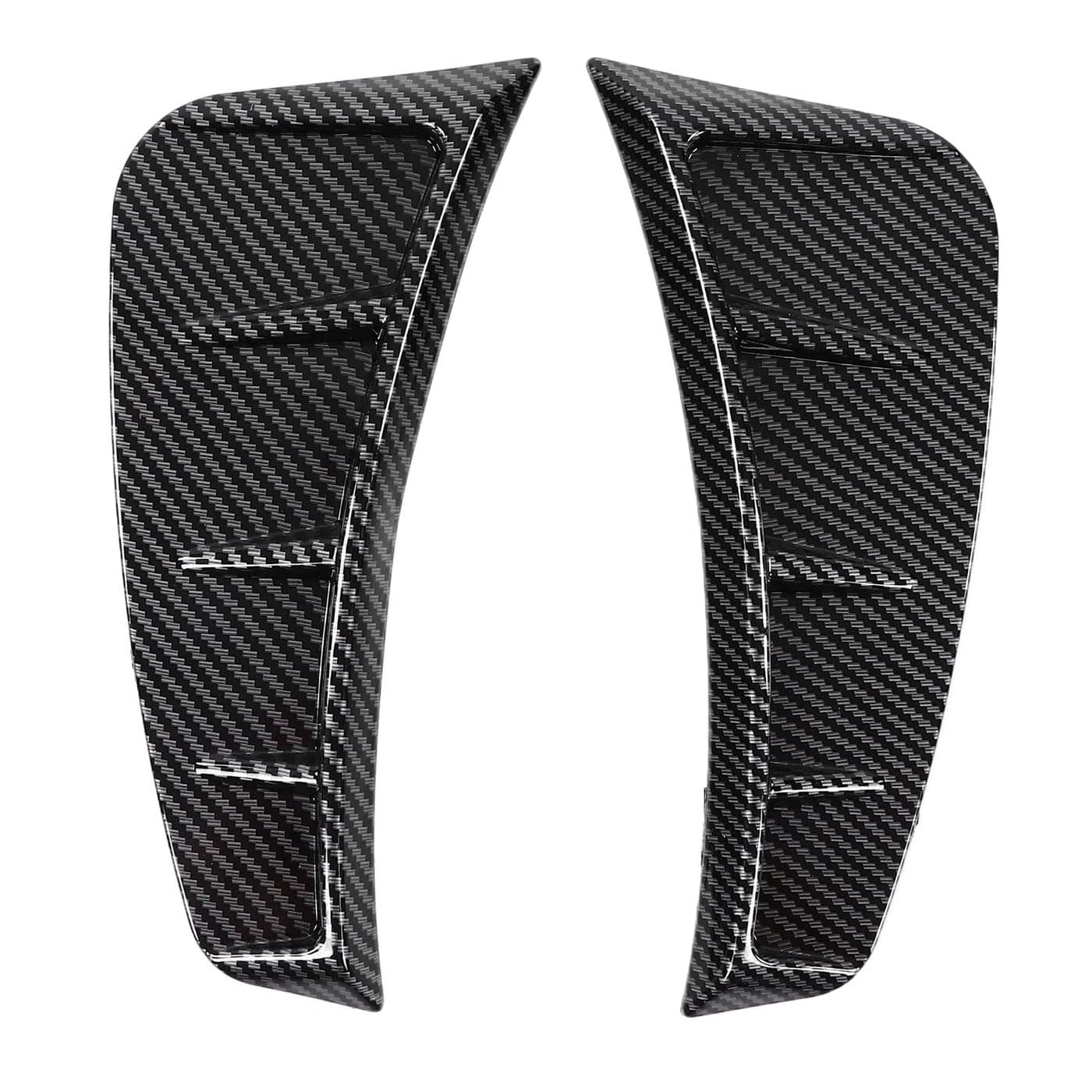 Yuecoom Car Fender Air Vent Trim Cover Side Air Vent Trim Pair Front Bumper Side Air Vent Trim Exterior Carbon Fiber Style Universal Decoration