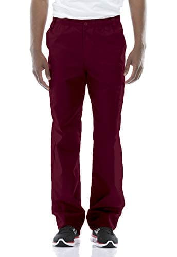 Dickies Men's Big EDS Signature Zip Fly Pull-on Scrub Pant, Wine, Large/Tall