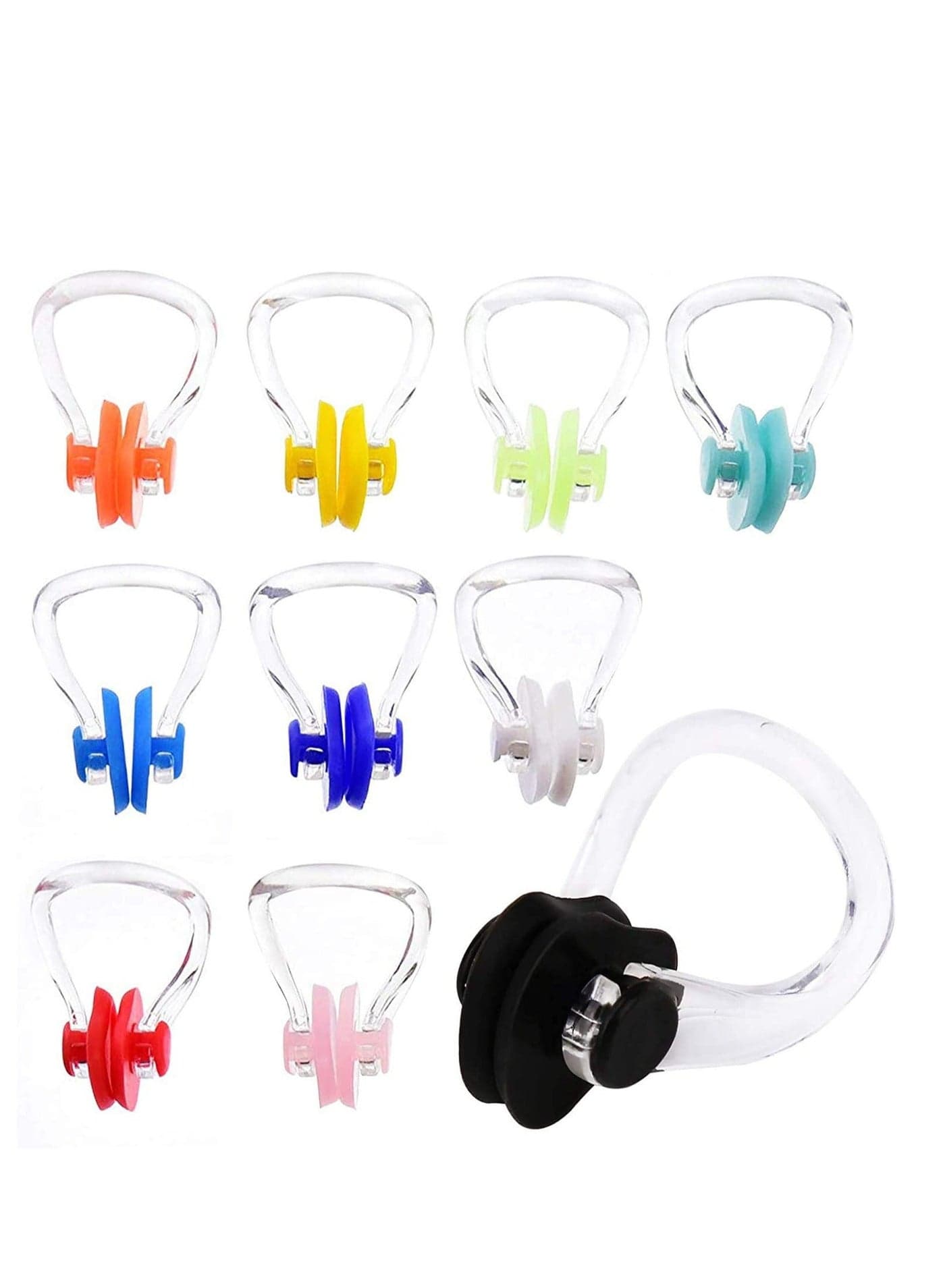 Swimming Nose Plug Clip Waterproof Protector Training Silica Gel Swim For Adult and Kids 10 Pieces