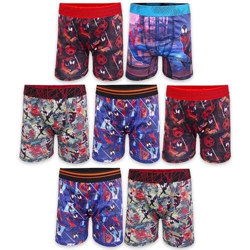 Spiderman Exclusive 7-PK Athletic Boxer Briefs with Multiple Print Options sizes 4, 6, 8, 10,12